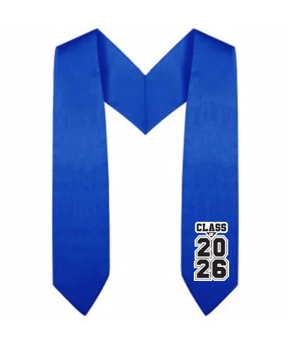 Royal Blue Preschool & Kindergarten Class of 2025/2026  Graduation Stole