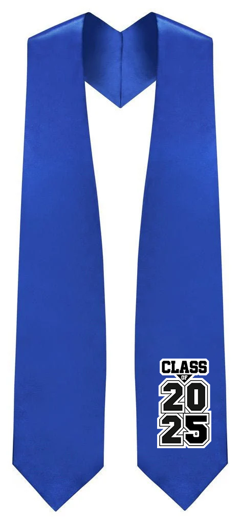 Royal Blue "Class of 2025/2026" Graduation Stole