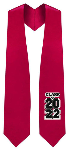 Red "Class of 2022" Graduation Stole