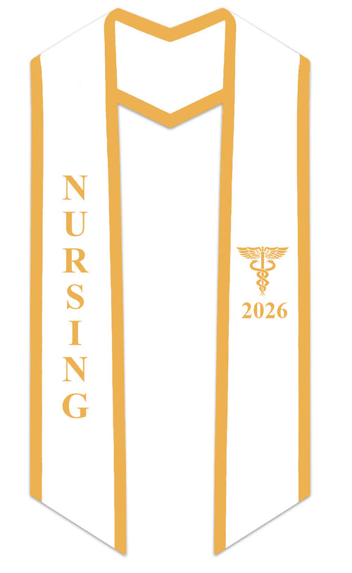 2026 Nursing Graduation Stole with Trim