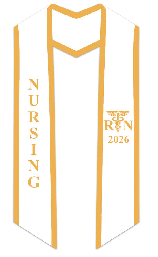 2026 RN Nursing Graduation Stole with Trim
