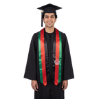 Afghanistan graduation stole featuring the Afghanistan flag, perfect for graduation ceremonies and cultural celebrations.