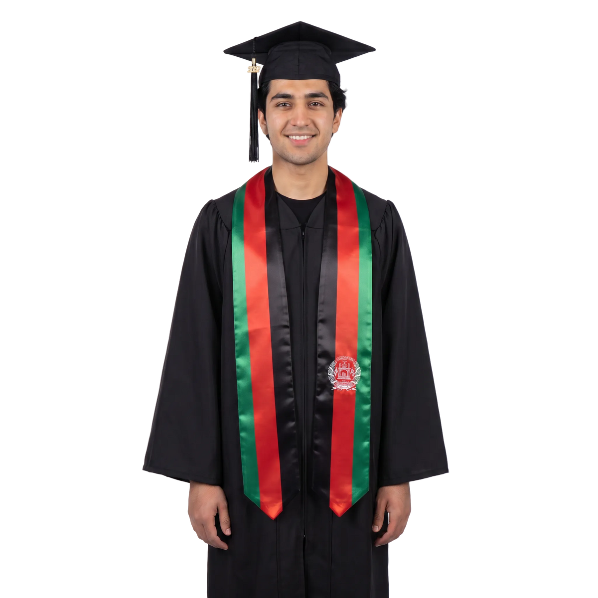 Afghanistan graduation stole featuring the Afghanistan flag, perfect for graduation ceremonies and cultural celebrations.