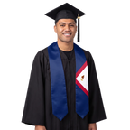 American Samoa graduation stole featuring the American Samoa flag, perfect for graduation ceremonies and cultural celebrations.