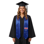 Australia international patch graduation stole featuring an Australian flag patch, perfect for graduation ceremonies and cultural celebrations.