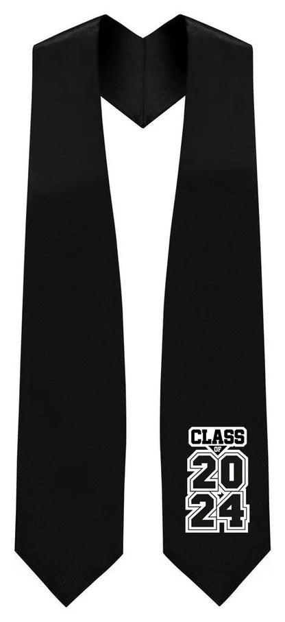 Black "Class of 2024/2025" Graduation Stole