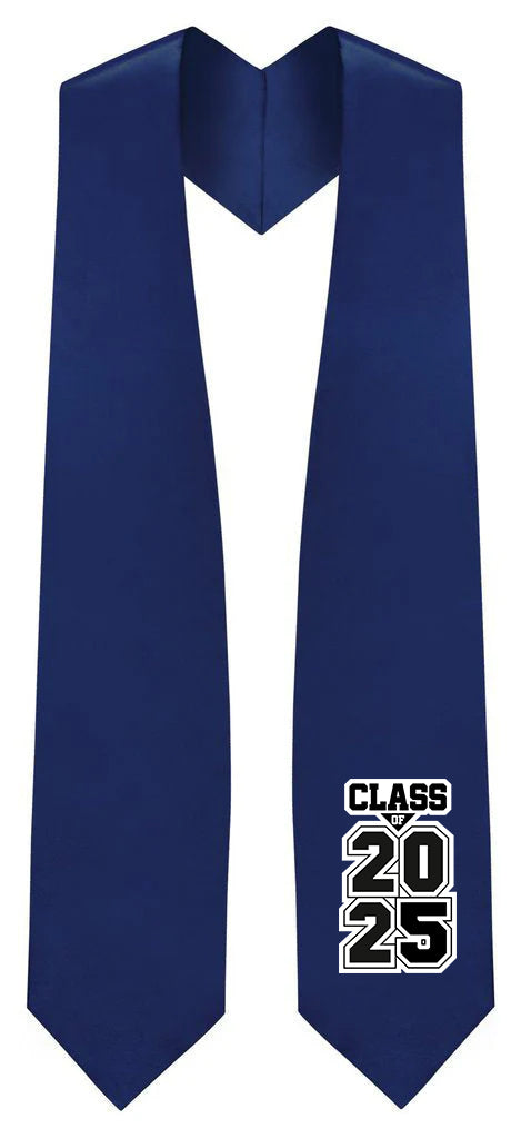 Navy "Class of 2024/2025" Graduation Stole