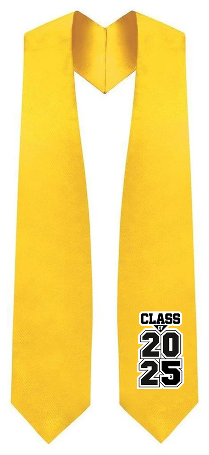 Gold "Class of 2024/2025" Graduation Stole