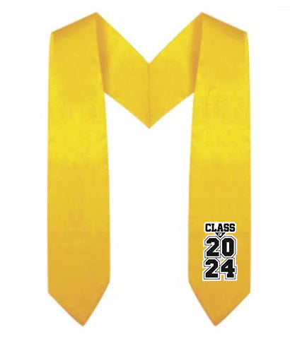 Gold Preschool & Kindergarten Class of 2024/2025 Graduation Stole