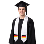Germany international patch graduation stole featuring a German flag patch, perfect for graduation ceremonies and cultural celebrations.