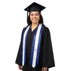 Honduras international patch graduation stole featuring a Honduran flag patch, perfect for graduation ceremonies and cultural celebrations.⠋