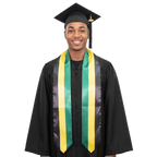 Jamaican graduation stole featuring the Jamaican flag, perfect for graduation ceremonies and cultural celebrations.