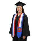 Karen Nation graduation stole featuring the Karen flag, perfect for graduation ceremonies and cultural celebrations.