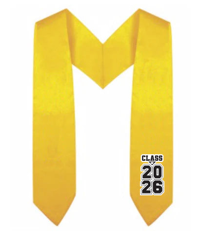 Gold Preschool & Kindergarten Class of 2025/2026 Graduation Stole