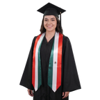 Mexico graduation stole featuring the Mexican flag, perfect for graduation ceremonies and cultural celebrations.