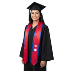 Nepal graduation stole featuring a Nepali flag sash, perfect for graduation ceremonies and cultural celebrations.
