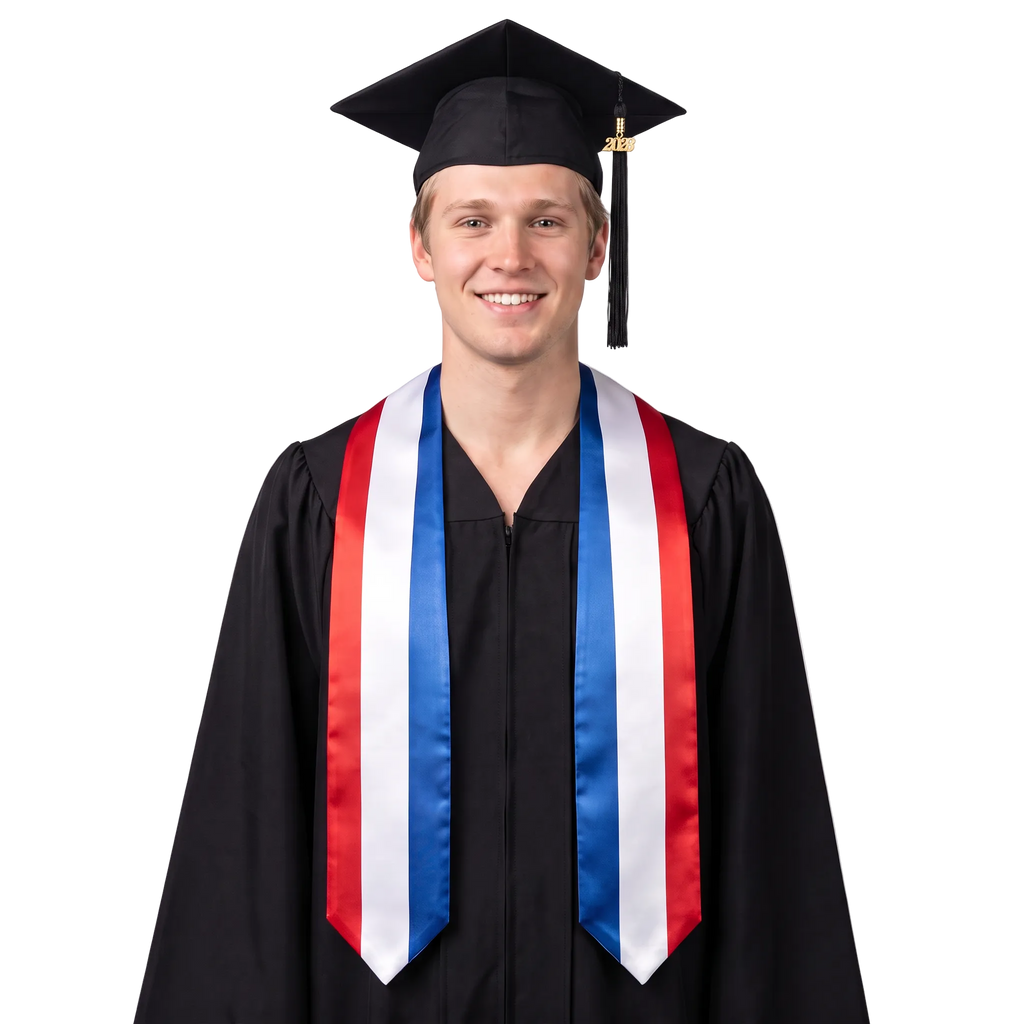 Netherlands graduation stole featuring the Dutch flag, perfect for graduation ceremonies and cultural celebrations.