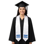 Nicaragua international graduation stole featuring a Nicaraguan flag patch, perfect for graduation ceremonies and cultural celebrations.