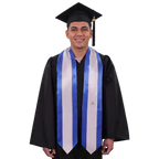 Nicaragua graduation stole featuring the Nicaraguan flag, perfect for graduation ceremonies and cultural celebrations.⠋