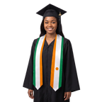 Niger graduation stole featuring a Niger flag sash, perfect for graduation ceremonies and cultural celebrations.