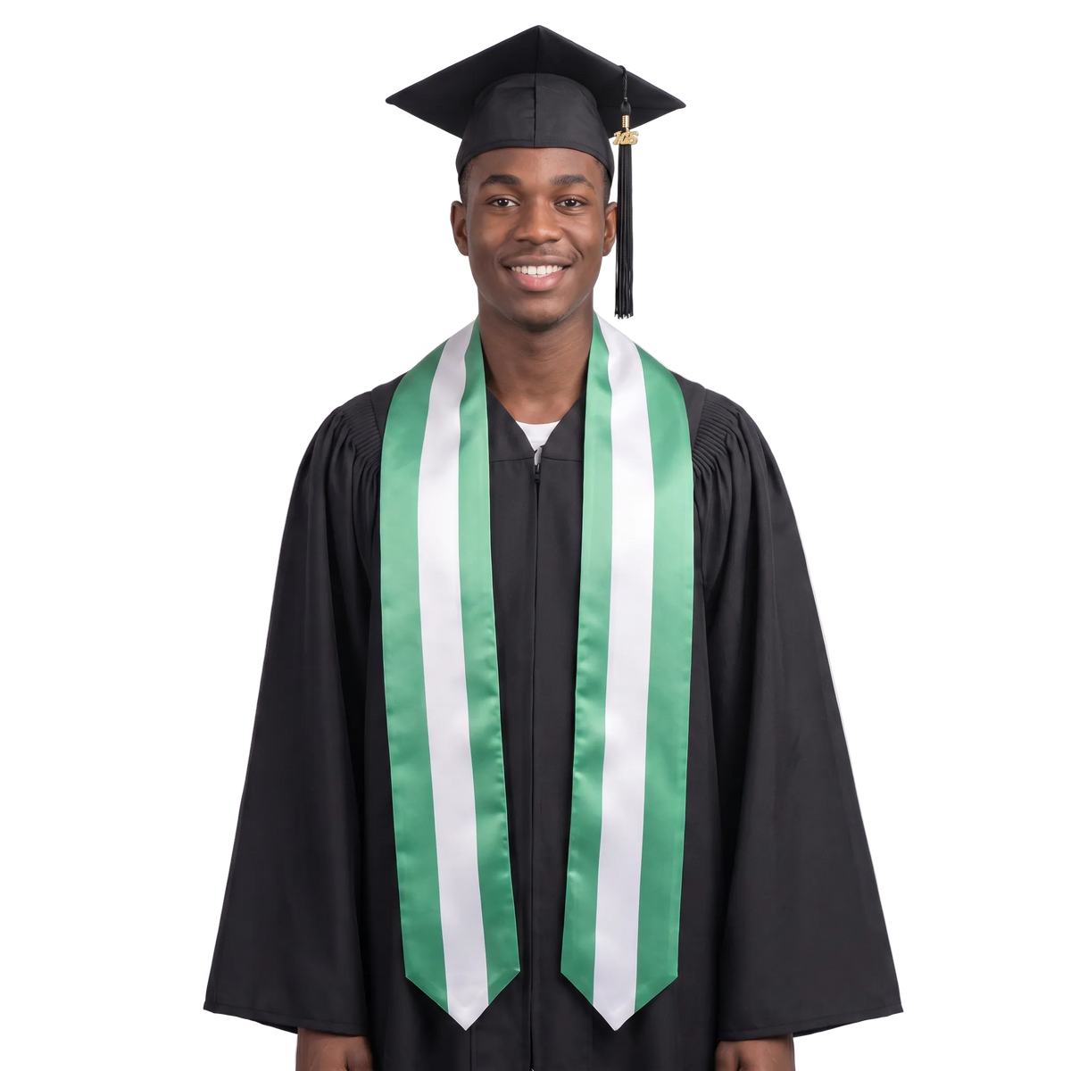 Nigeria graduation stole featuring a Nigerian flag sash, perfect for graduation ceremonies and cultural celebrations.