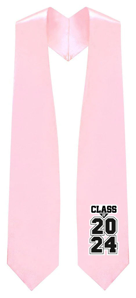 Pink "Class of 2024/2025" Graduation Stole