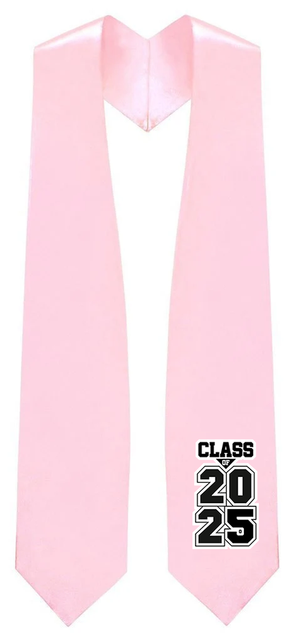 Pink "Class of 2024/2025" Graduation Stole