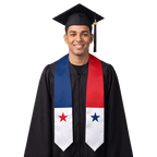 Panama graduation stole featuring the Panamanian flag, perfect for graduation ceremonies and cultural celebrations.