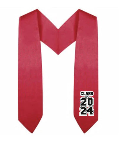 Red Preschool & Kindergarten Class of 2024/2025 Graduation Stole