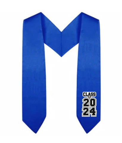 Royal Blue Preschool & Kindergarten Class of 2024/2025  Graduation Stole