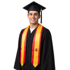 Spain graduation stole featuring a Spanish flag sash, perfect for graduation ceremonies and cultural celebrations.