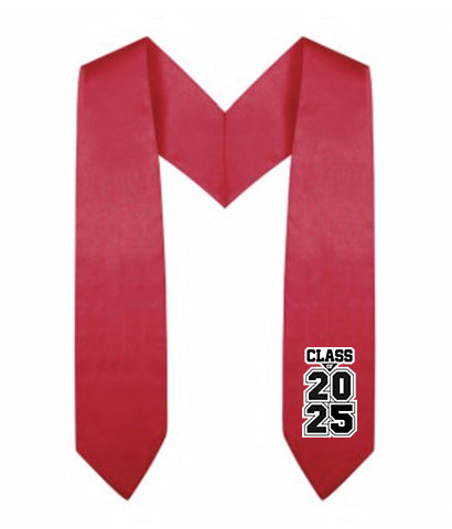 Red Preschool & Kindergarten Class of 2024/2025 Graduation Stole