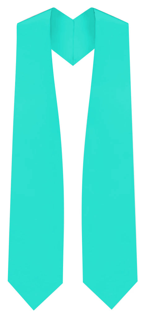 Turquoise University & College Graduation Stole