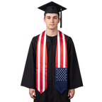 USA graduation stole featuring the American flag, perfect for graduation ceremonies and cultural celebrations.