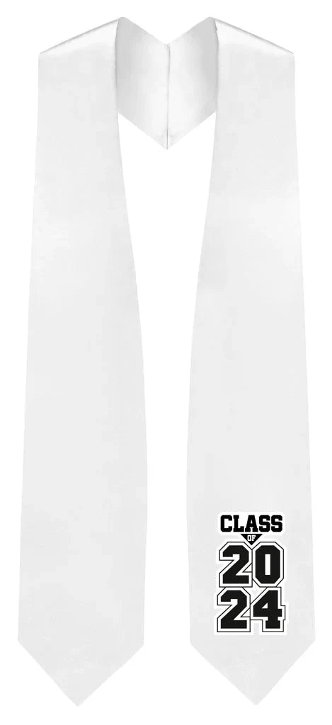 White "Class of 2024/2025" Graduation Stole