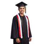 Yemen graduation stole featuring a Yemeni flag sash, perfect for graduation ceremonies and cultural celebrations.