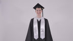 White "First Generation" 2026 Graduation Stole