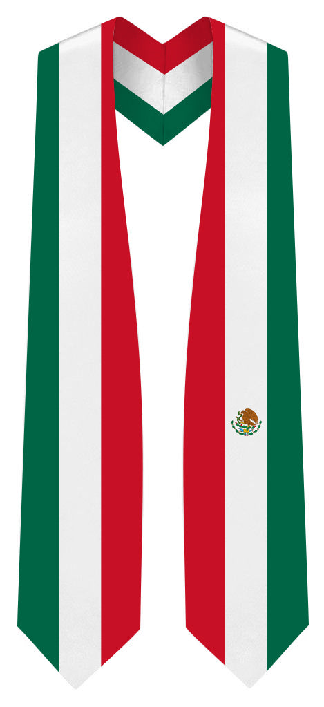 Mexico Graduation Stole -  Mexico Flag Sash