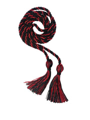 Black and Red Intertwined Honor Cord Graduation Honor Cord - College & High School Honor Cords