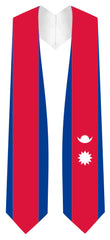 Nepal Graduation Stole -  Nepal Flag Sash