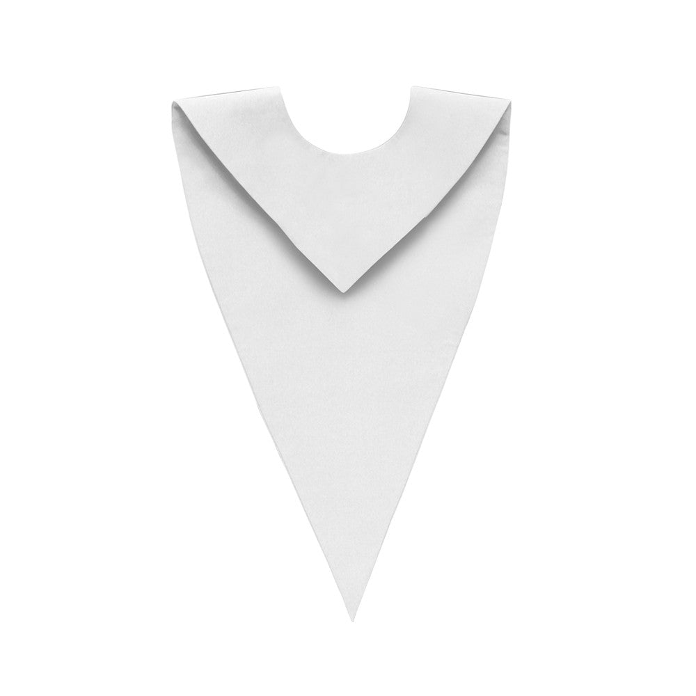 White V-Neck Choir Stole - Stoles.com