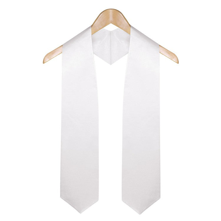 White Graduation Stole - Stoles.com