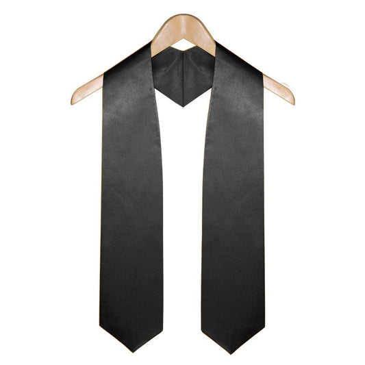 Black Graduation Stole - Stoles.com