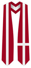 Denmark Graduation Stole -  Denmark Flag Sash