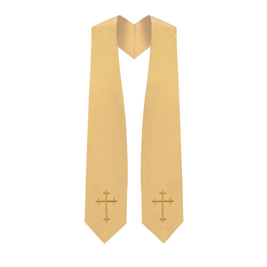 Antique Gold Choir Stole with Crosses - Stoles.com