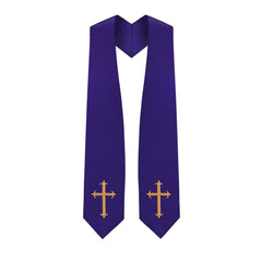 Purple Choir Stole with Crosses - Stoles.com