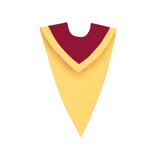 Maroon/Gold V-Neck Choir Stole - Stoles.com