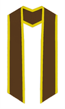 Plain Graduation Stole Slanted End With Gold Trim - 60" Long - Stoles.com