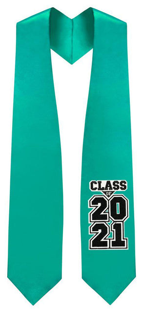 Emerald Green "Class of 2021" Graduation Stole