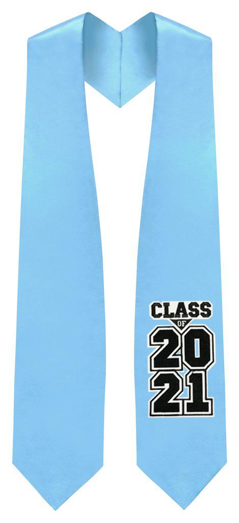 Light Blue "Class of 2021" Graduation Stole